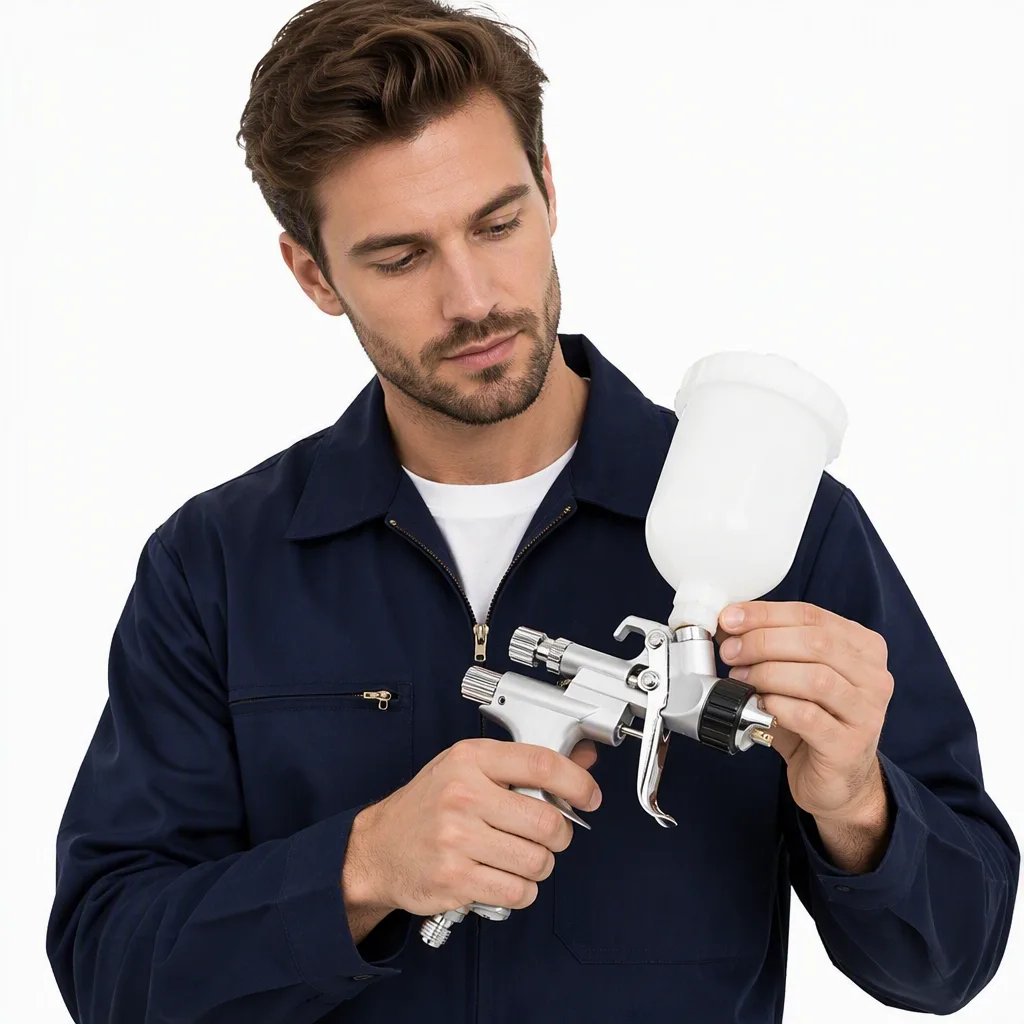 TV3200 Pneumatic Airbrush Paint Spray Gun 1.0MM 250ml Cup HVLP 1 Year Warranty DIY Industrial Spot Repair Painting Tools Car image 4
