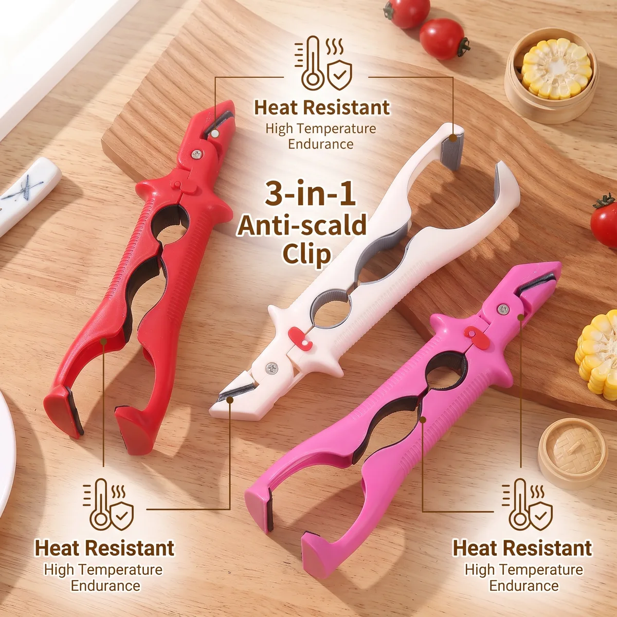 Upgraded 3-in-1 Anti-Scald Heat-Insulating Clamp Bowl Gripper Kitchen Silicone Tongs Non-Slip Bowl Pliers Household Dish Carrier image 7