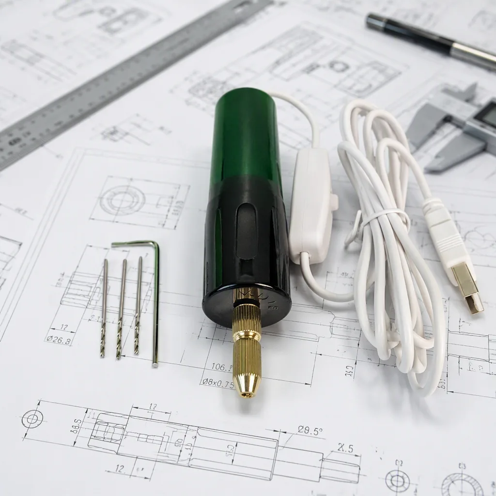 USB Mini Drill 5V Handmade Electric Circuit Board Acrylic Plastic Film Sheep's Eye Nail Jewelry DIY Hole Punching Machine Model image 7