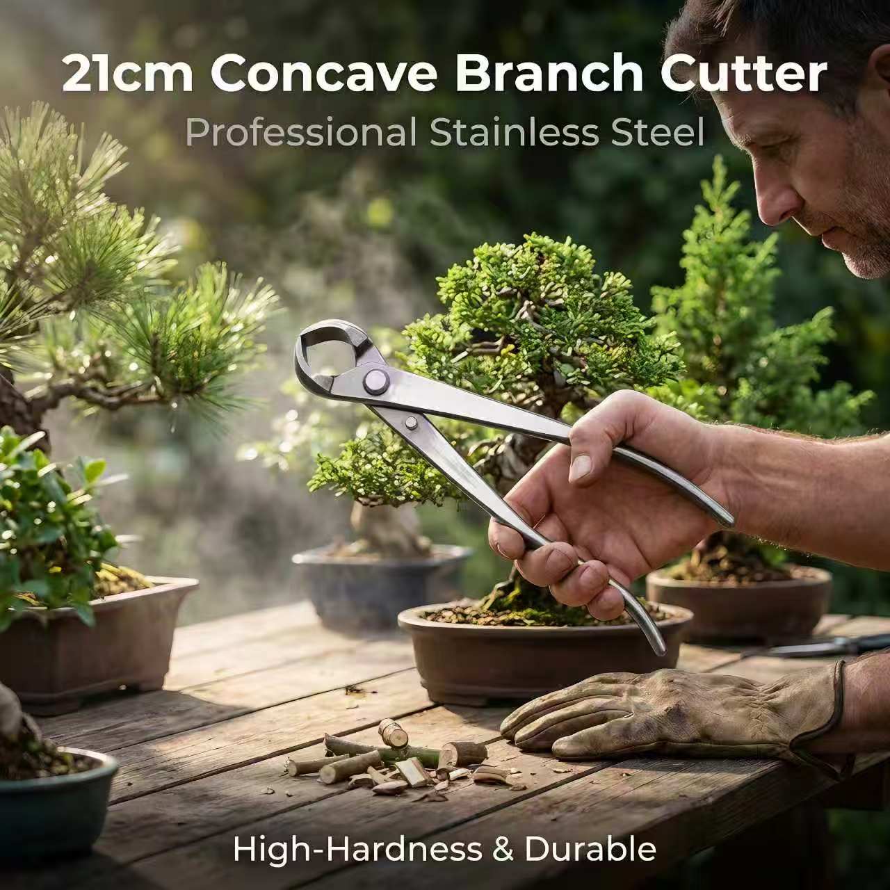 Wholesale Stainless Steel Bonsai Pruning Shears & Concave Cutter Scissors for Garden Trees 1/4 in Customizable ODM/OEM image 6