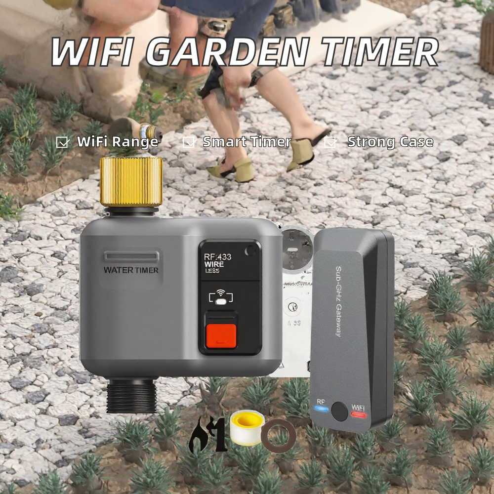 WiFi Smart Garden Water Timer RF 433 Wireless Sprinkler Controller 984 Ft Range for Hose Irrigation image 2