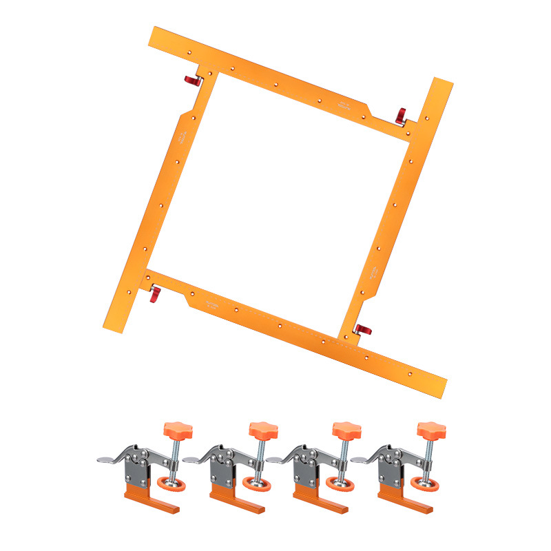 Woodworking Router Aluminum Alloy Square-Hole Positioning Guide Edge-Trimming Grooving Hole-Cutting Jig Drilling Auxiliary Tool