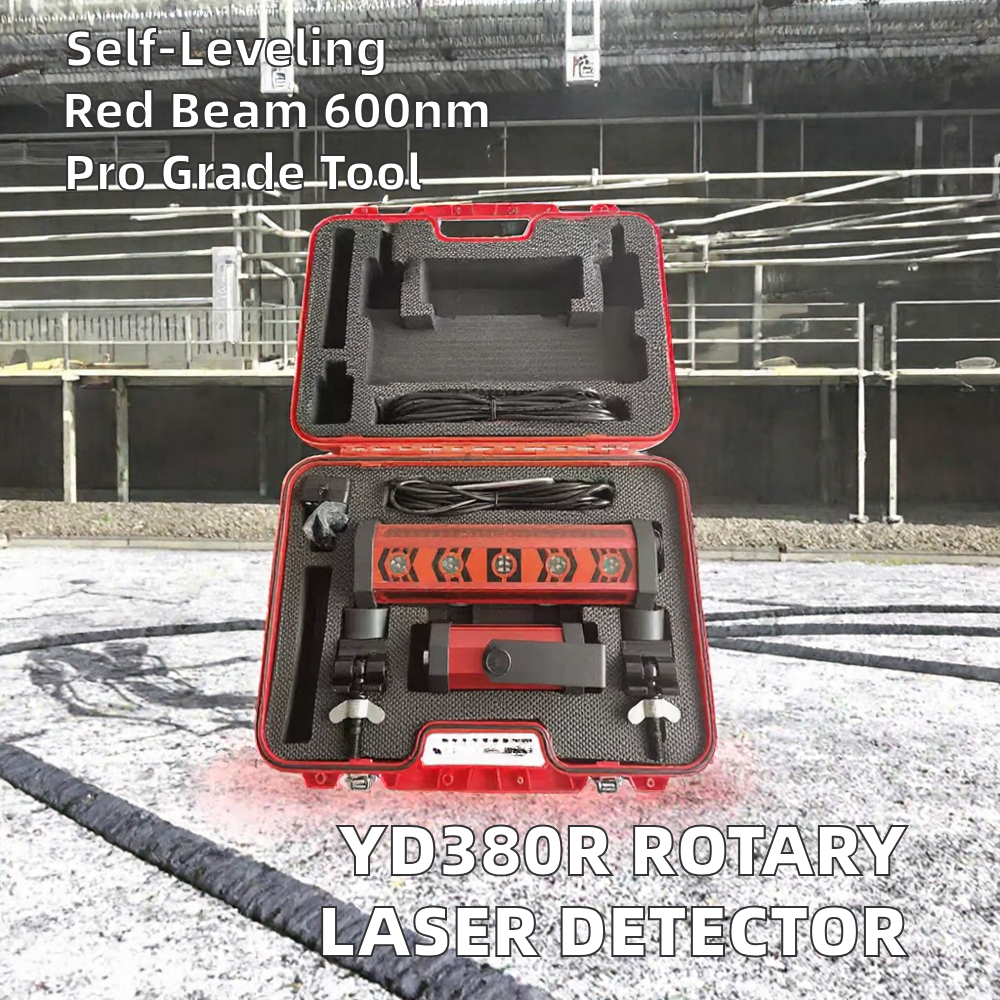 YD380R Red Rotary Laser Detector Remote Machine Control Back Clip Magnet Mount Engineering Level image 2