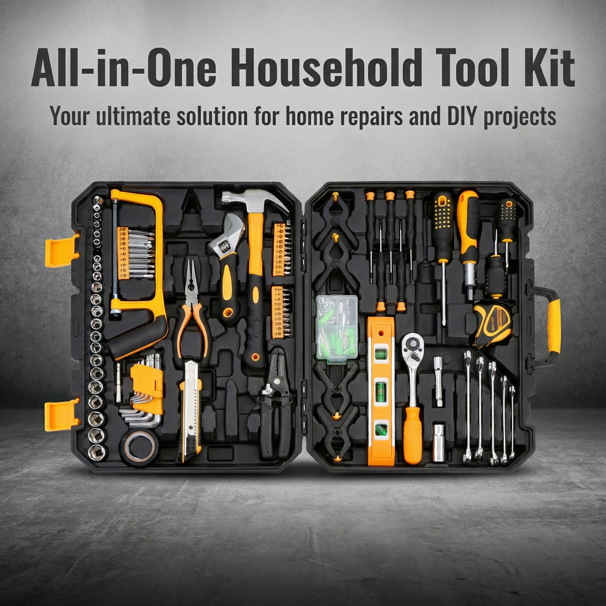 YIFU STL-KT168 Vde Plastic Hard Tool Cases OEM Portable Hand Tool Kits Home Hand Tool Sets for Garden Car Repair image 2